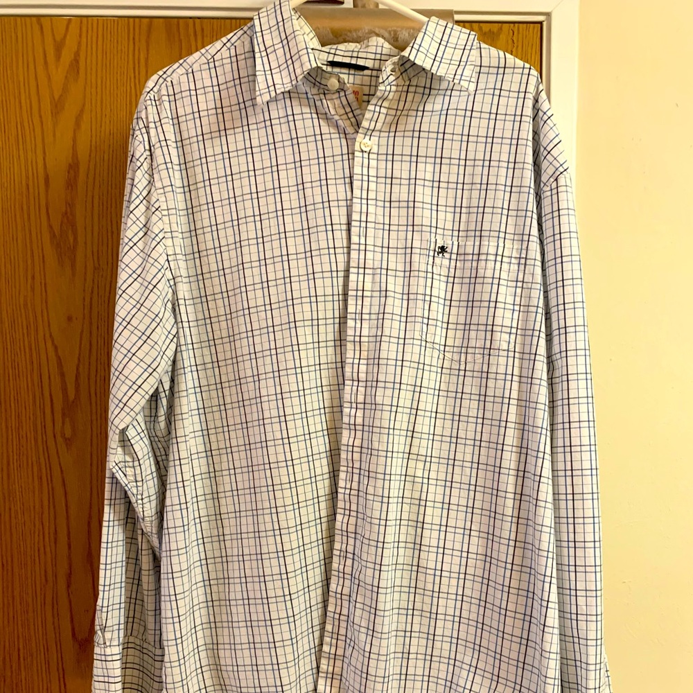 Blue checkered casual shirt XXL